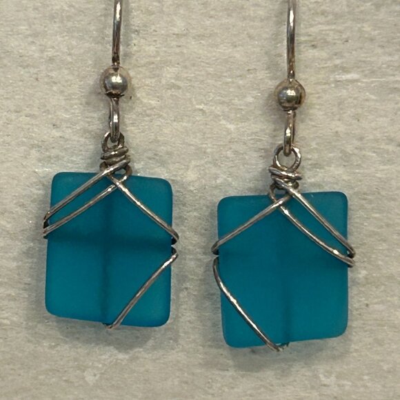 Handmade Blue Glass with Silver - Picture 7 of 8